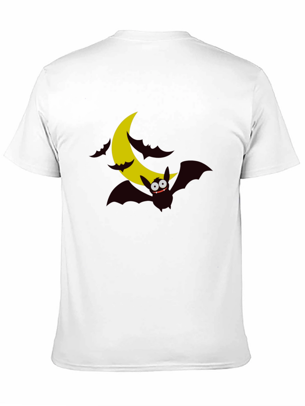 Spooky Bat Moon Graphic Tee - Halloween Shirt