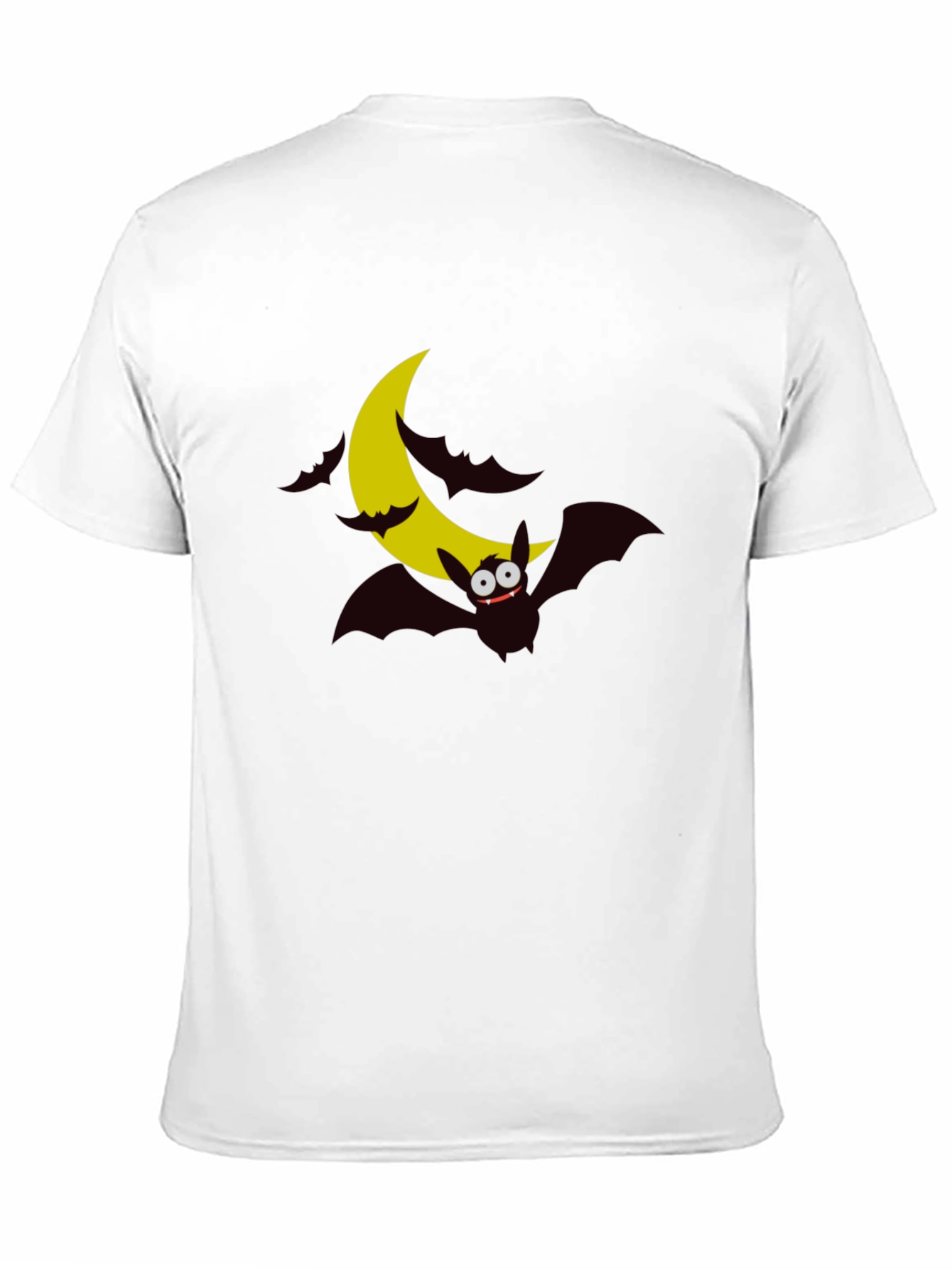 Spooky Bat Moon Graphic Tee - Halloween Shirt