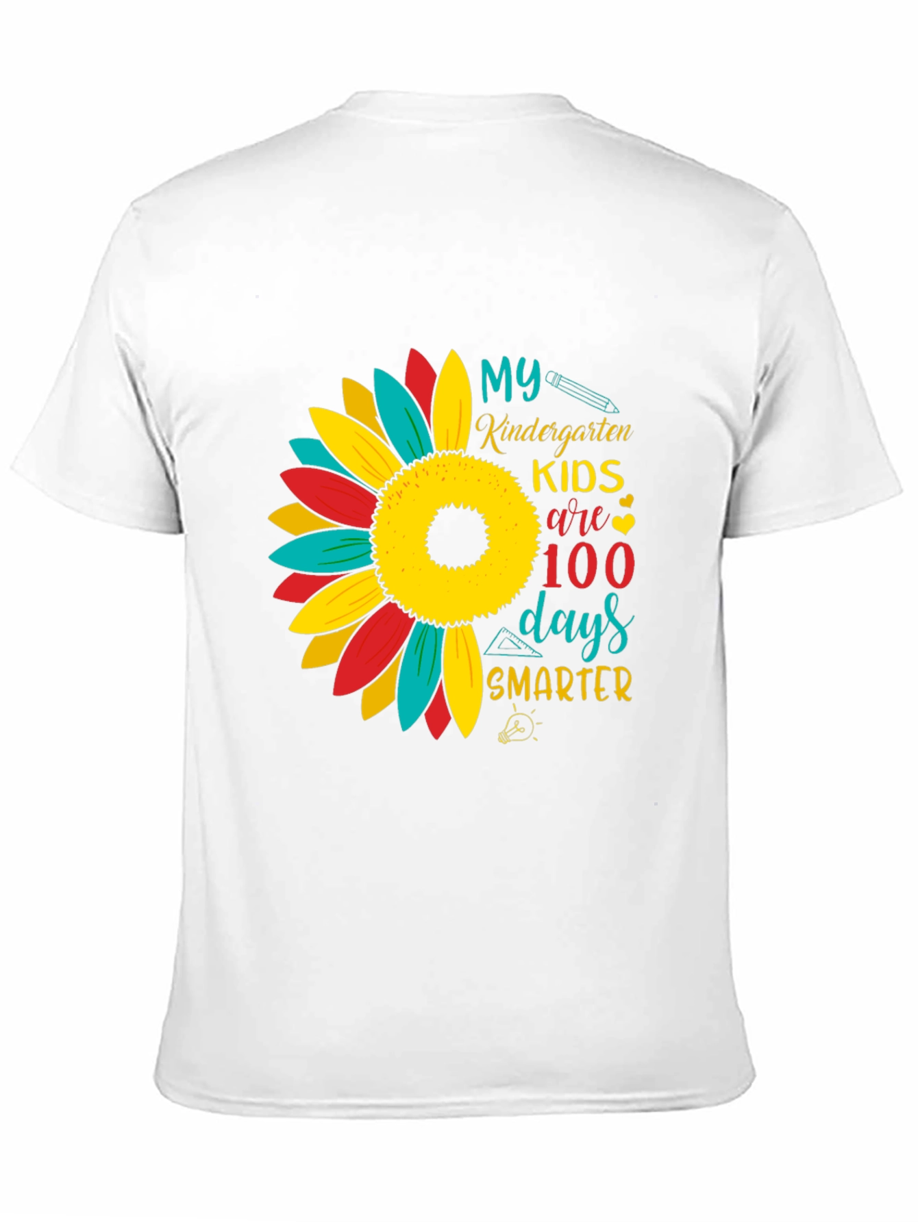 Kindergarten 100 Days Smarter Sunflower T-Shirt
