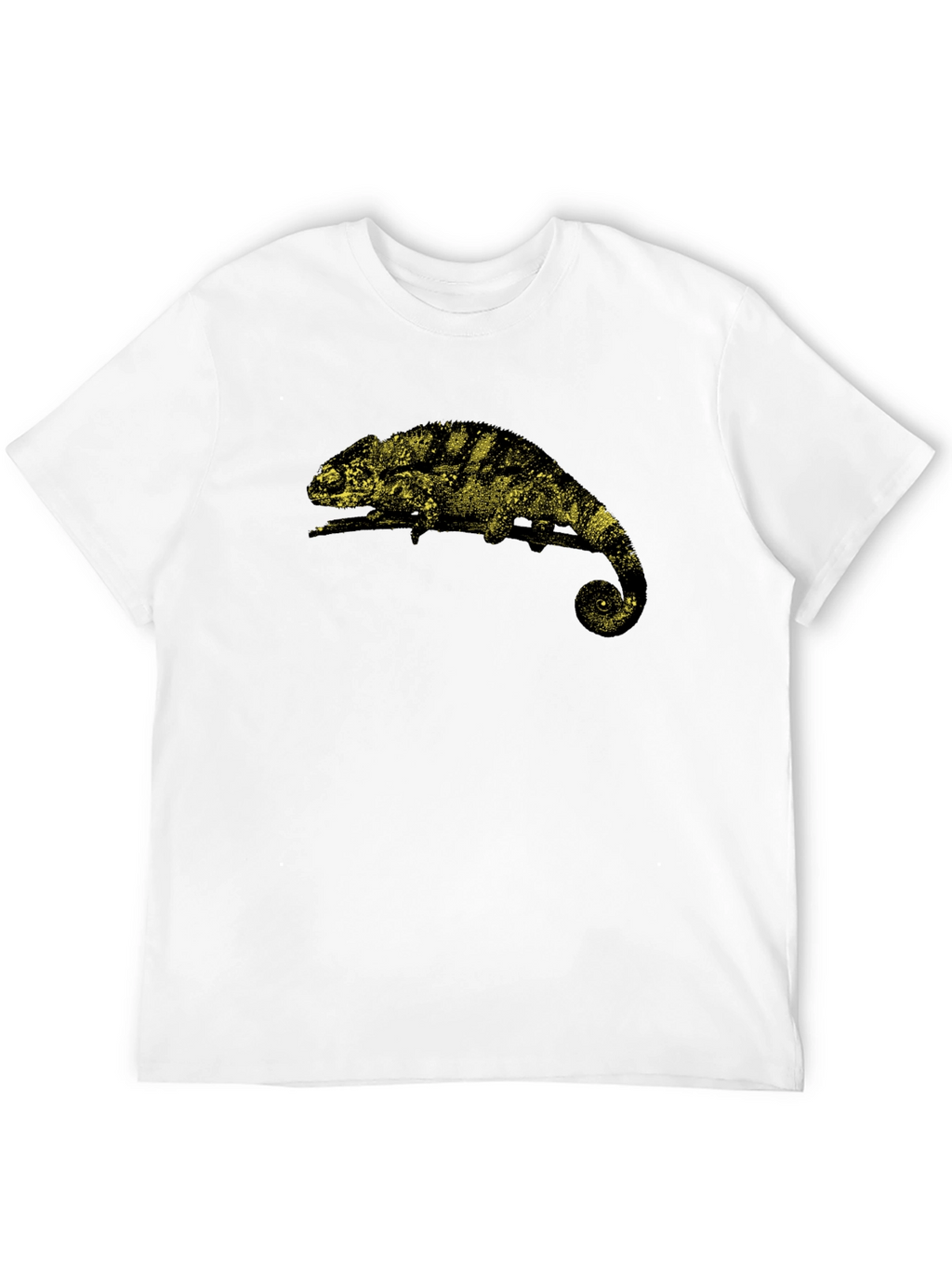 Chameleon Graphic Tee - Black Cotton T-Shirt