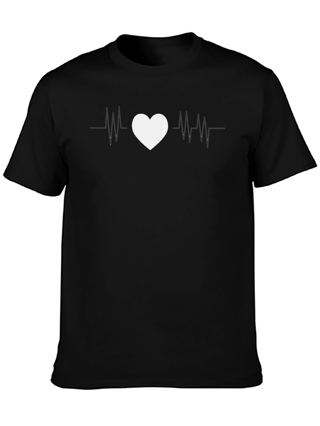 Heartbeat Love Graphic Tee - Black