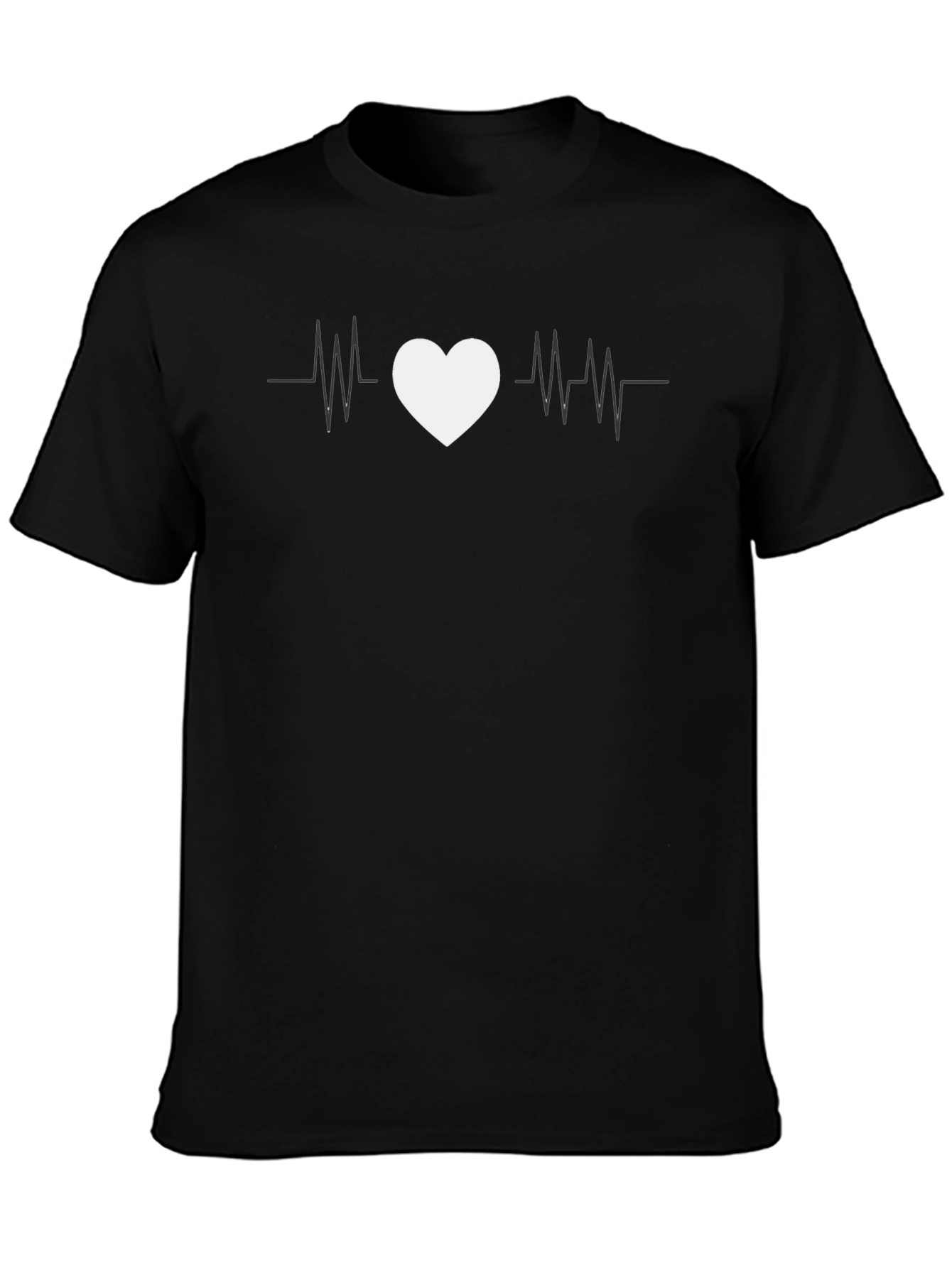 Heartbeat Love Graphic Tee - Black
