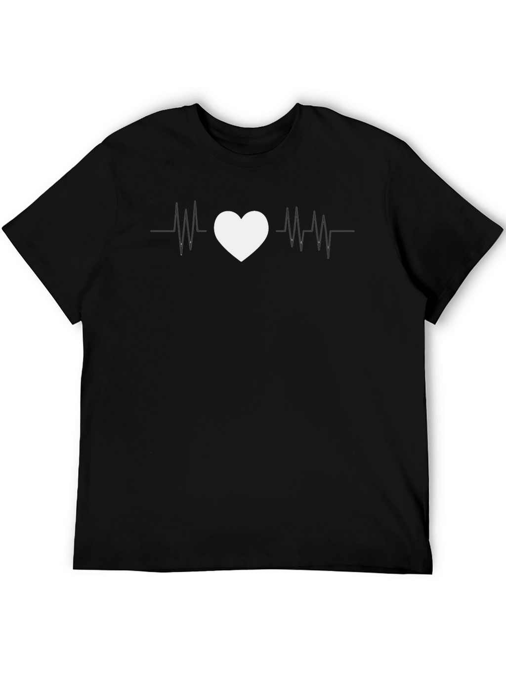 Heartbeat Love Graphic Tee - Black