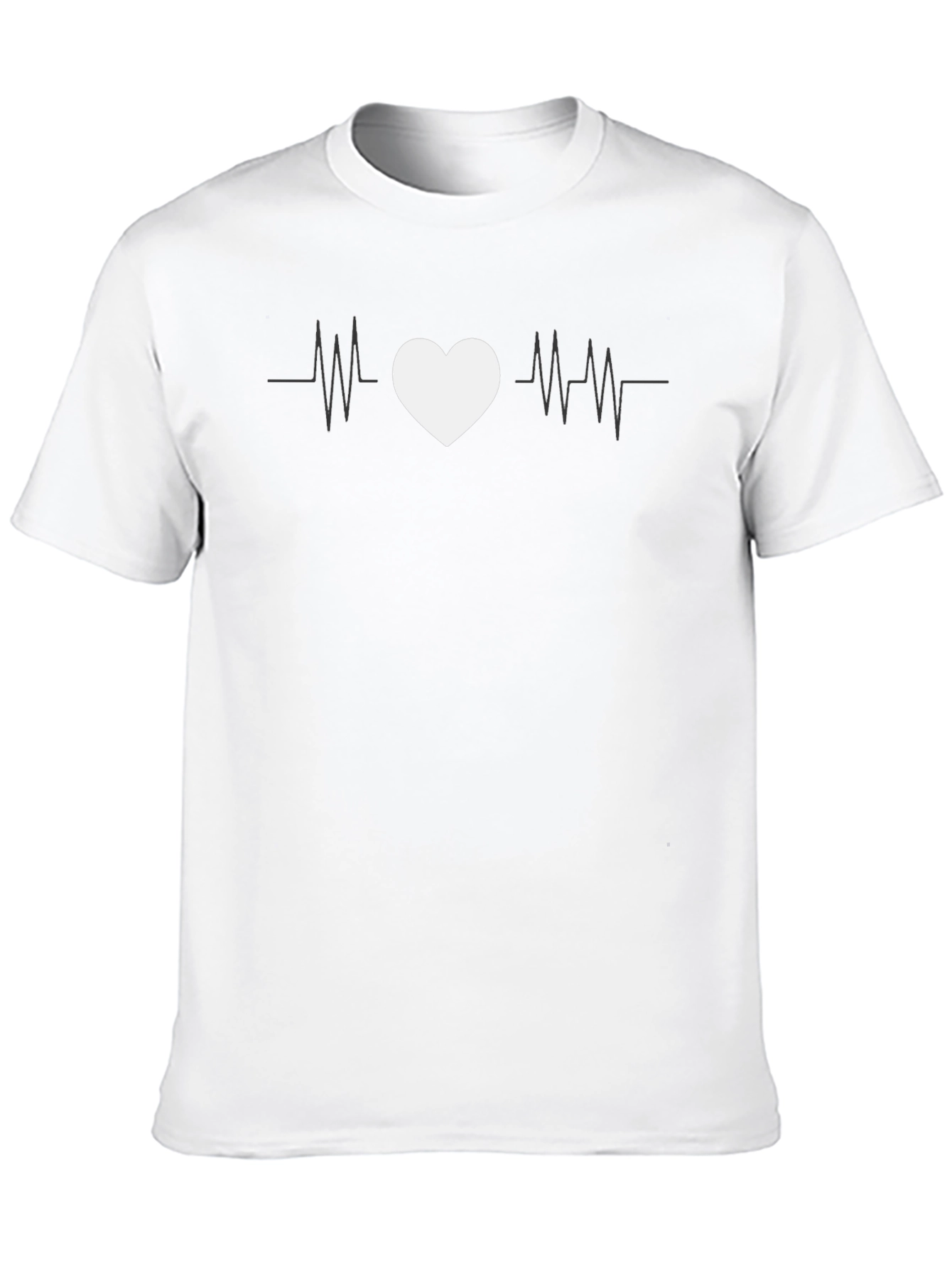 Heartbeat Love Graphic Tee - Black