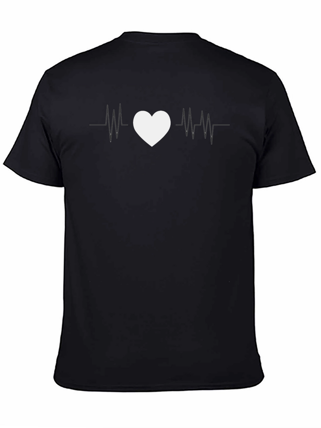 Heartbeat Love Graphic Tee - Black