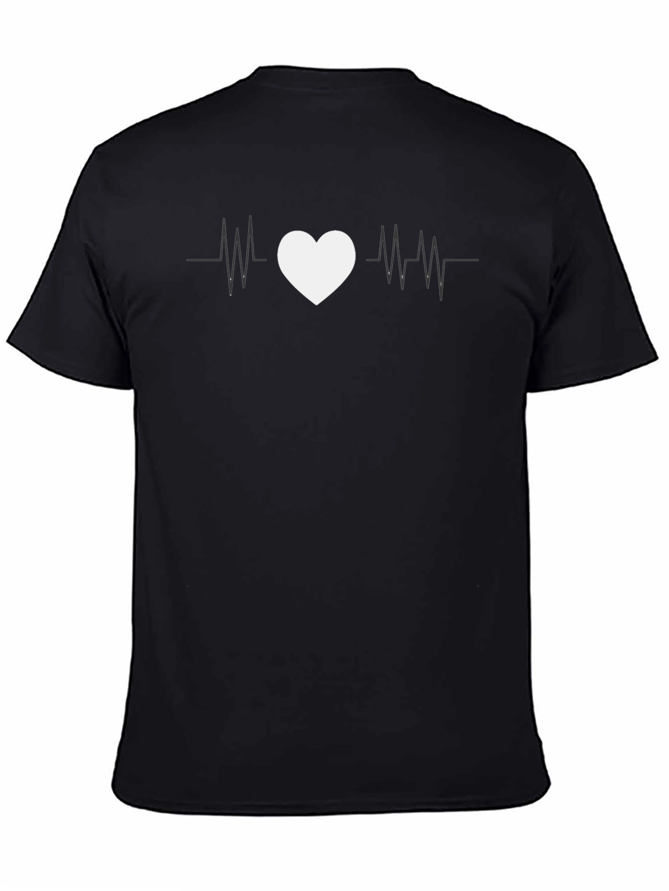 Heartbeat Love Graphic Tee - Black