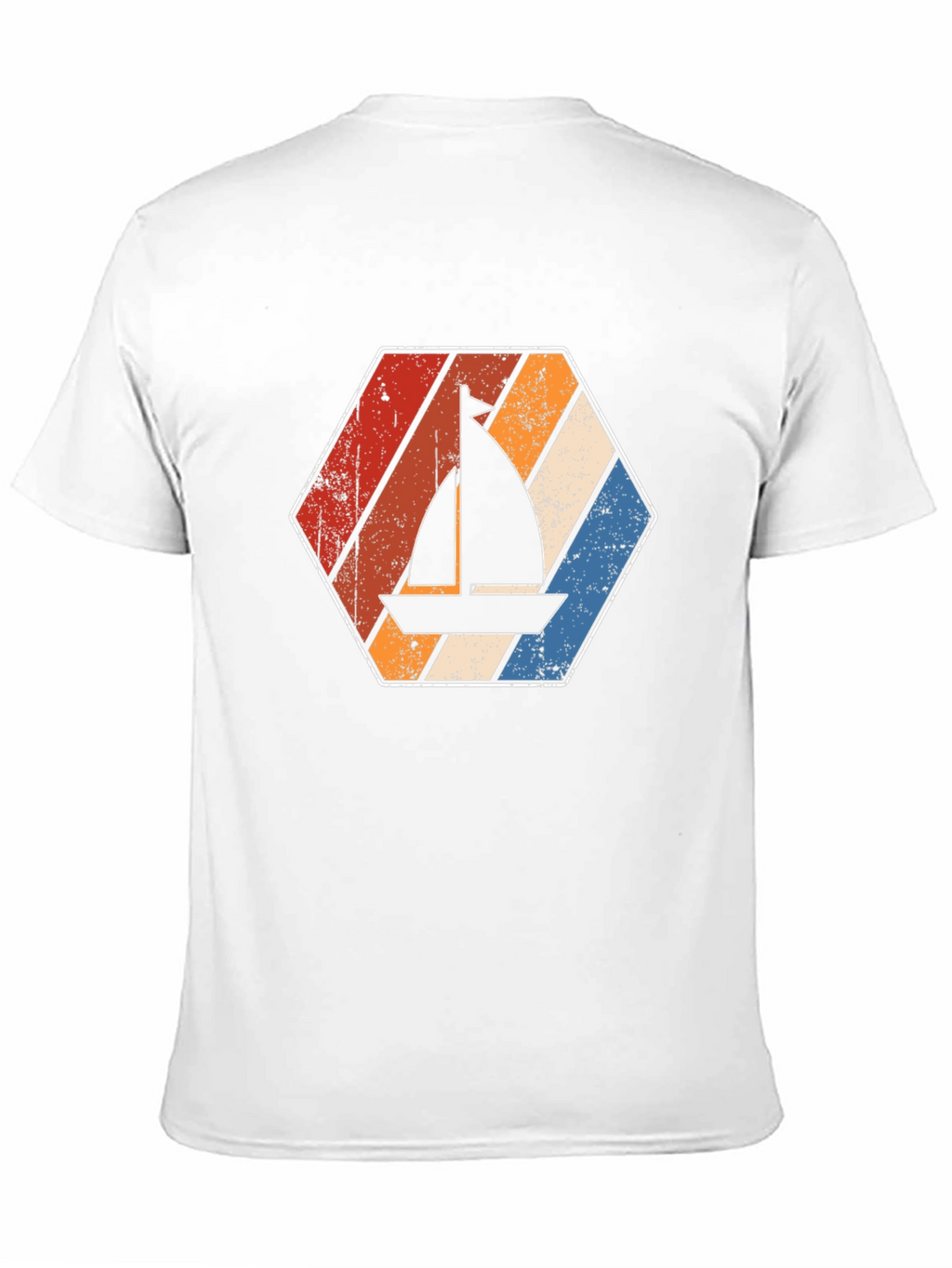 Retro Sailboat Graphic Tee - Black