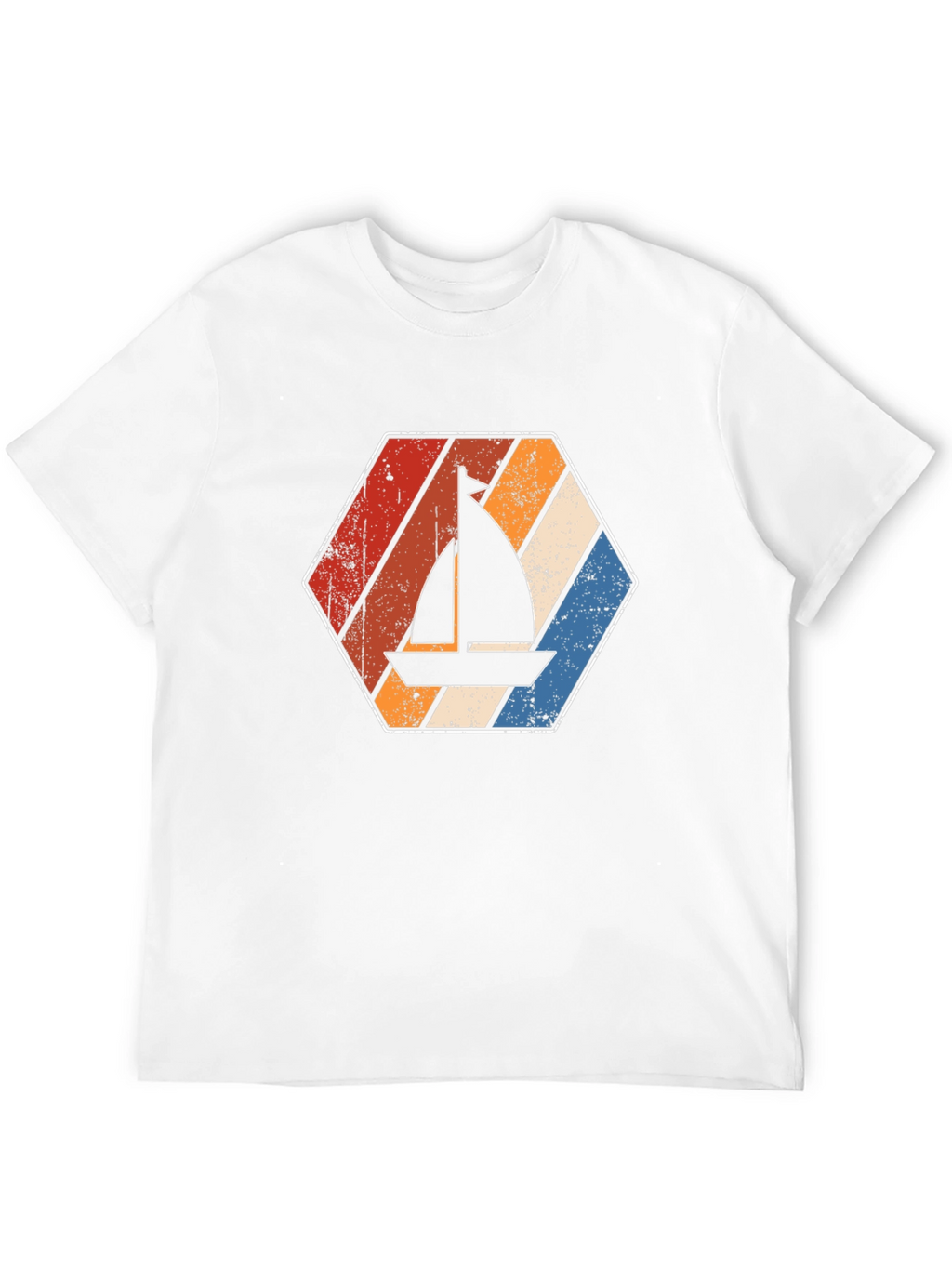 Retro Sailboat Graphic Tee - Black