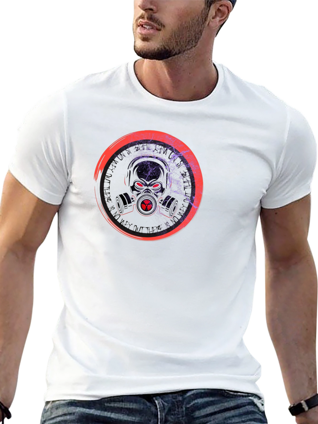 Toxic Gas Mask Graphic Black T-Shirt