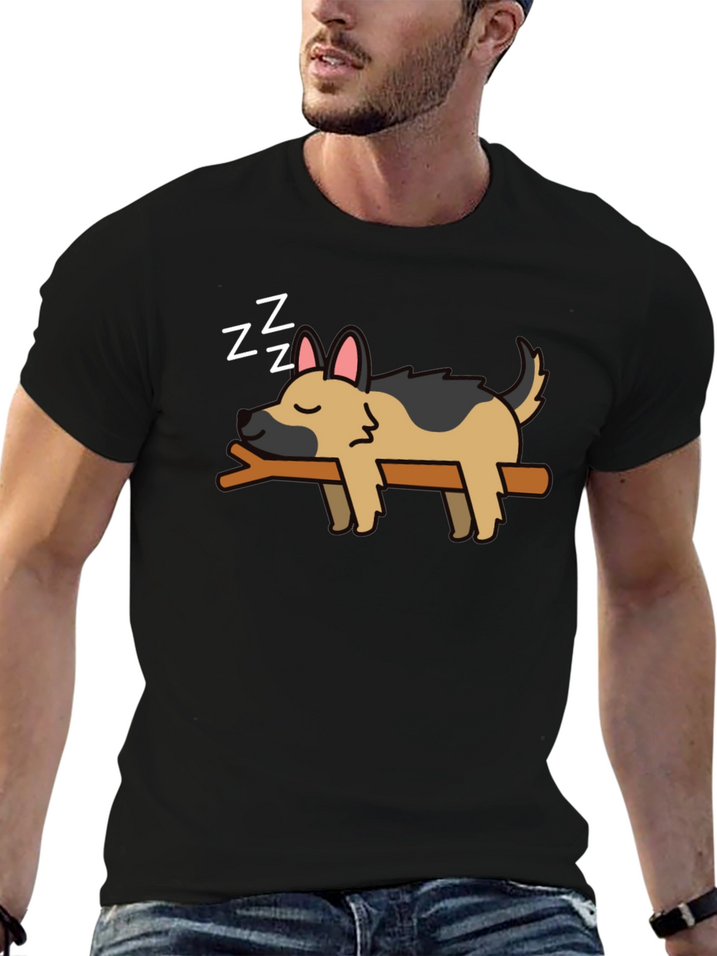 Sleeping Dog on Branch T-Shirt