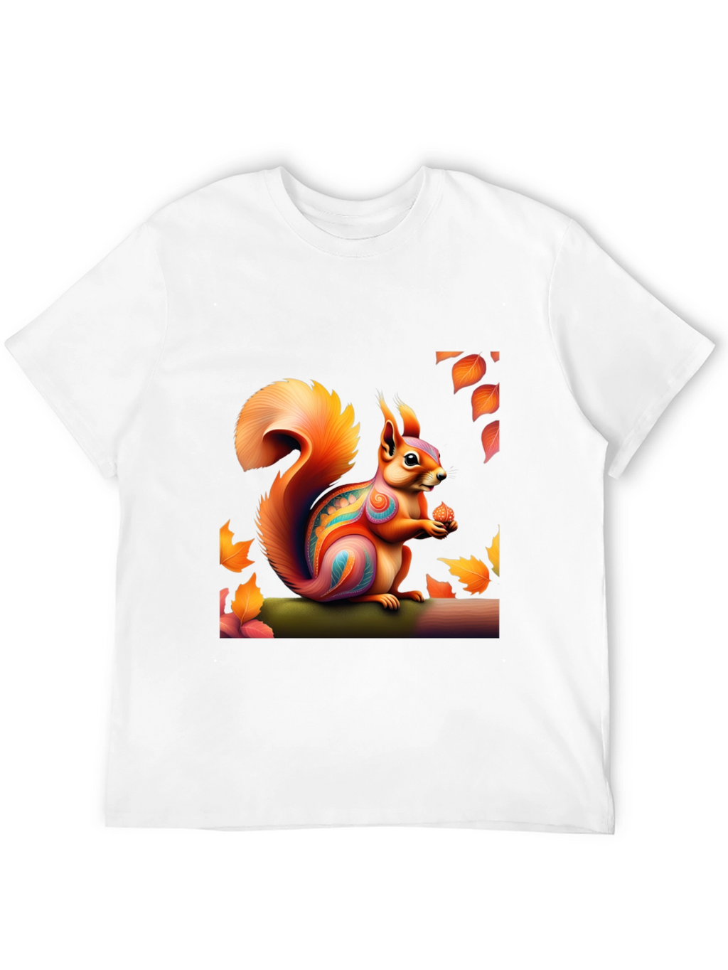 Squirrel Art T-Shirt - Nature Graphic Tee