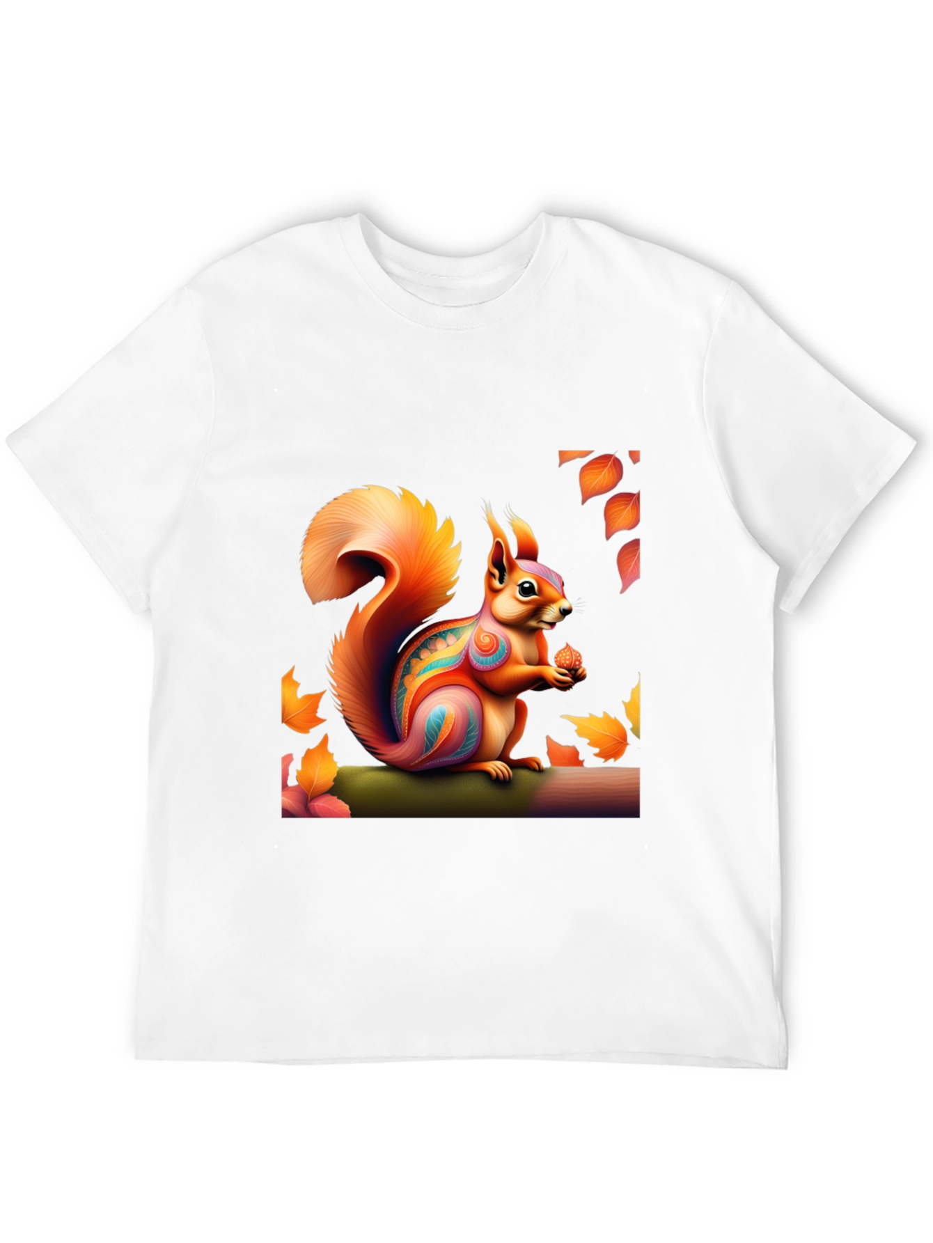 Squirrel Art T-Shirt - Nature Graphic Tee