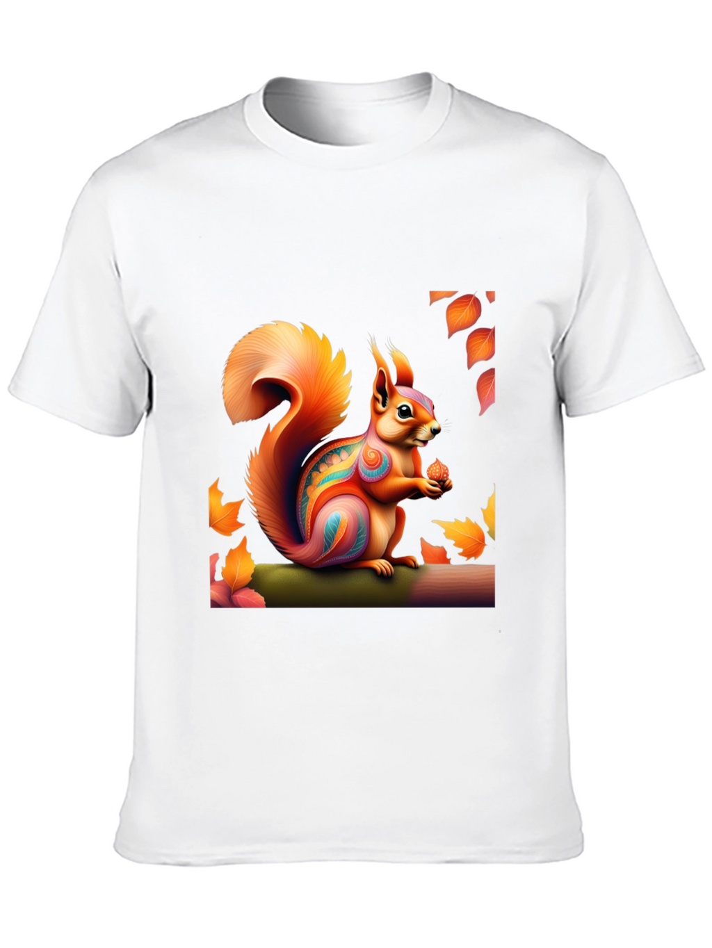 Squirrel Art T-Shirt - Nature Graphic Tee