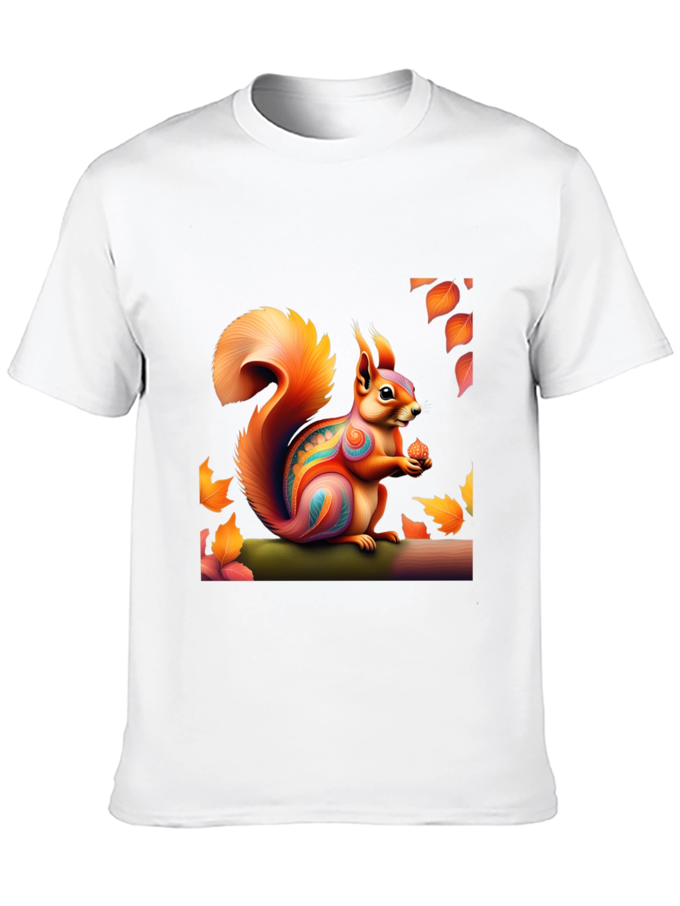 Squirrel Art T-Shirt - Nature Graphic Tee