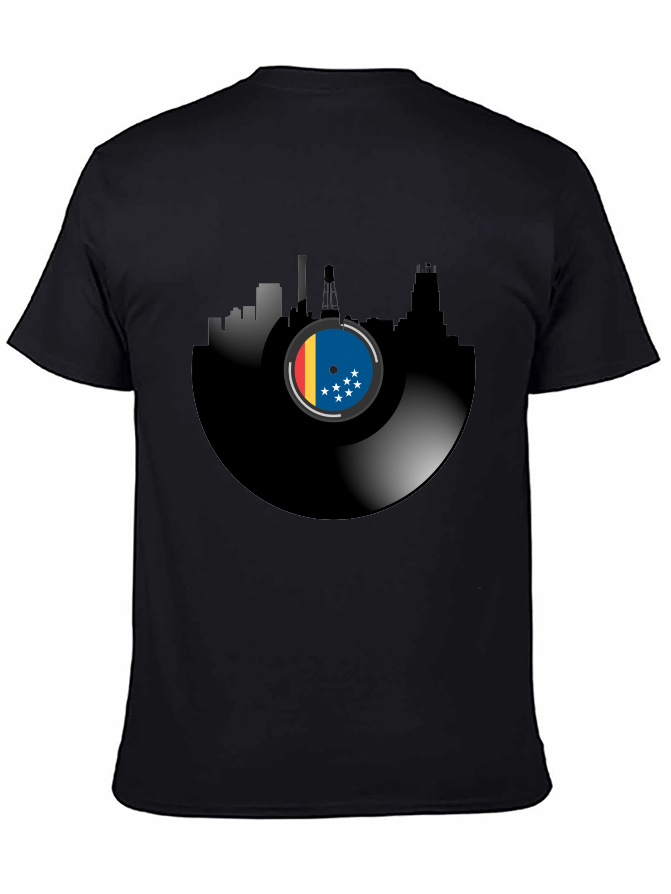 Vinyl Record Cityscape T-Shirt