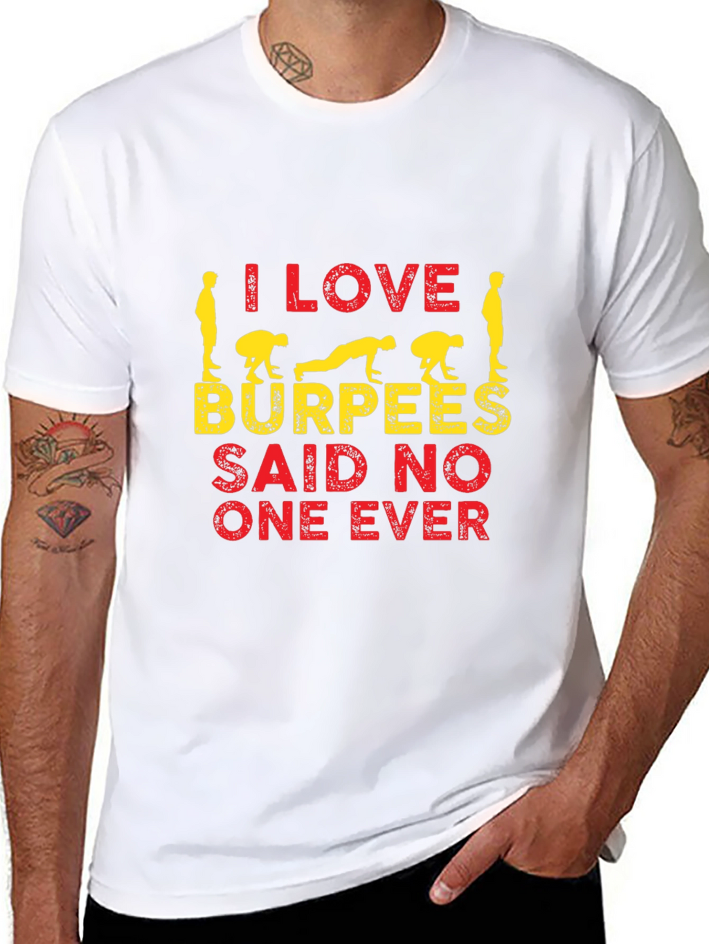 I Love Burpees T-Shirt - Funny Workout Tee