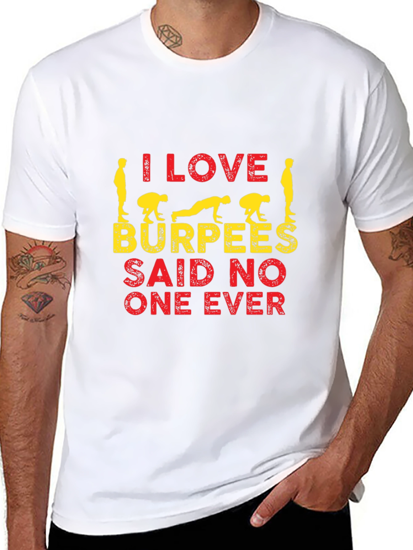 I Love Burpees T-Shirt - Funny Workout Tee