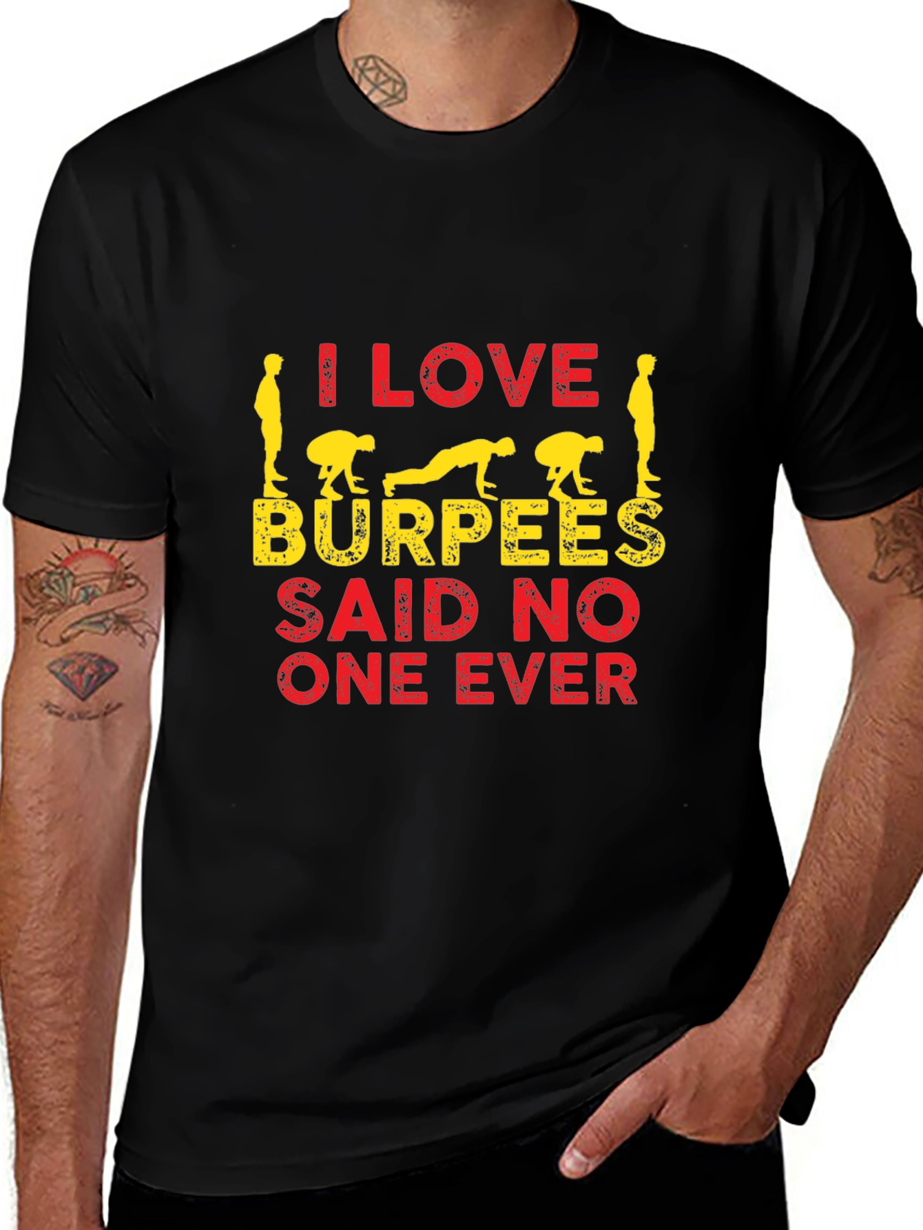 I Love Burpees T-Shirt - Funny Workout Tee