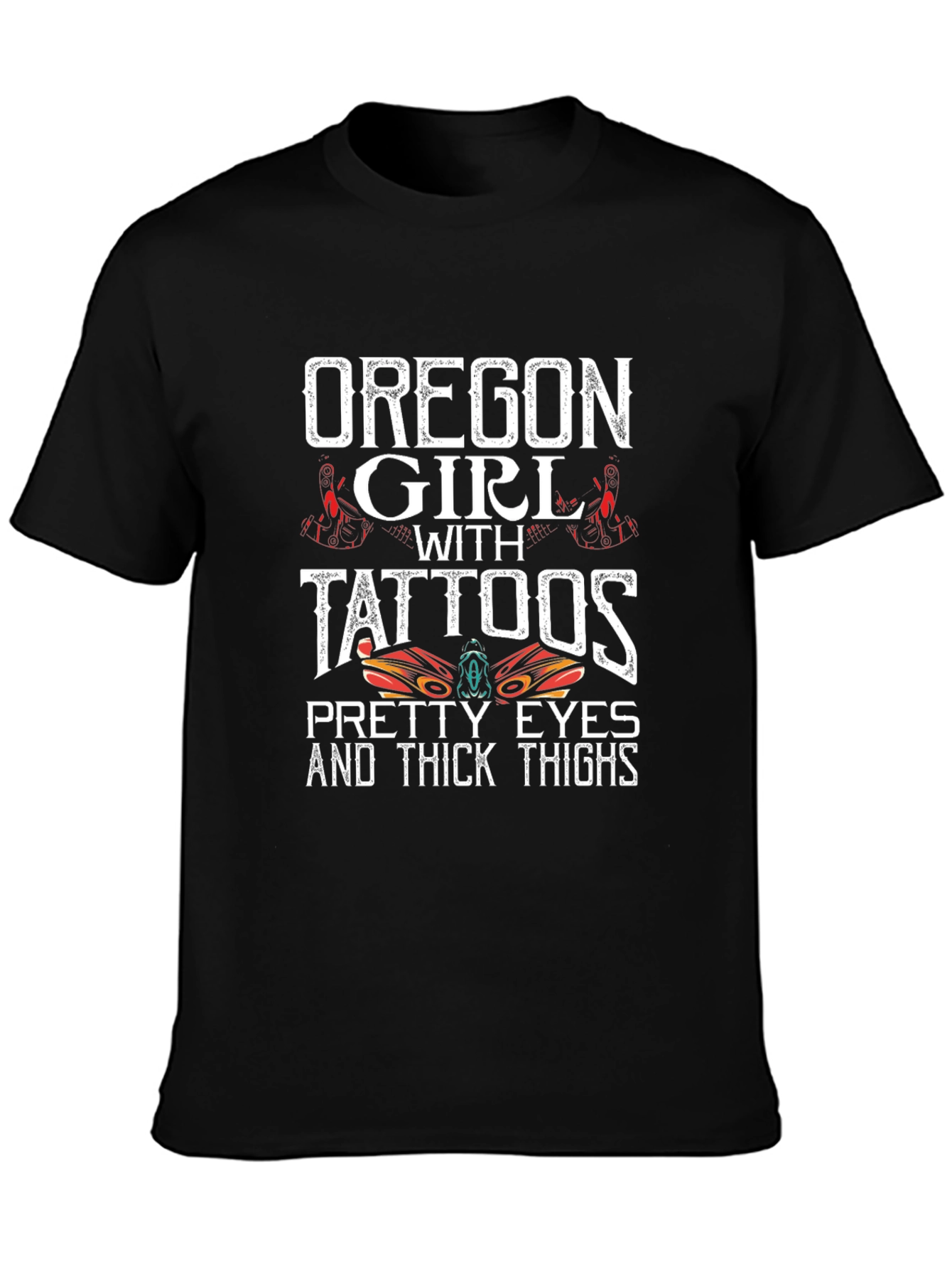 Oregon Girl with Tattoos Graphic T-Shirt