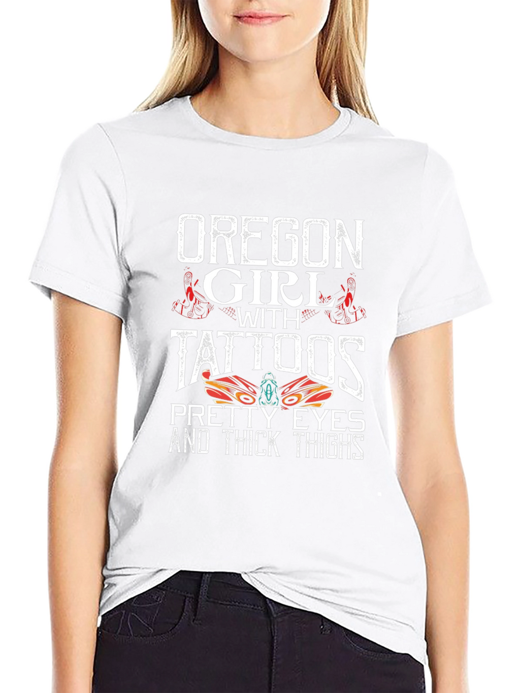 Oregon Girl with Tattoos Graphic T-Shirt