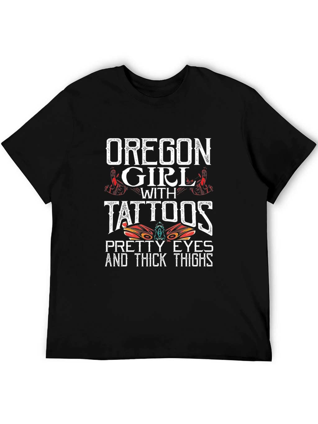 Oregon Girl with Tattoos Graphic T-Shirt