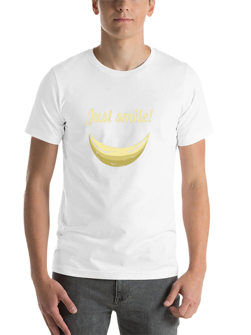 Just Smile Banana Graphic Tee - Black Casual Shirt
