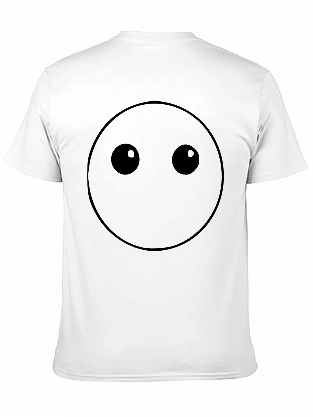 Minimalist Emoji Face Black T-Shirt