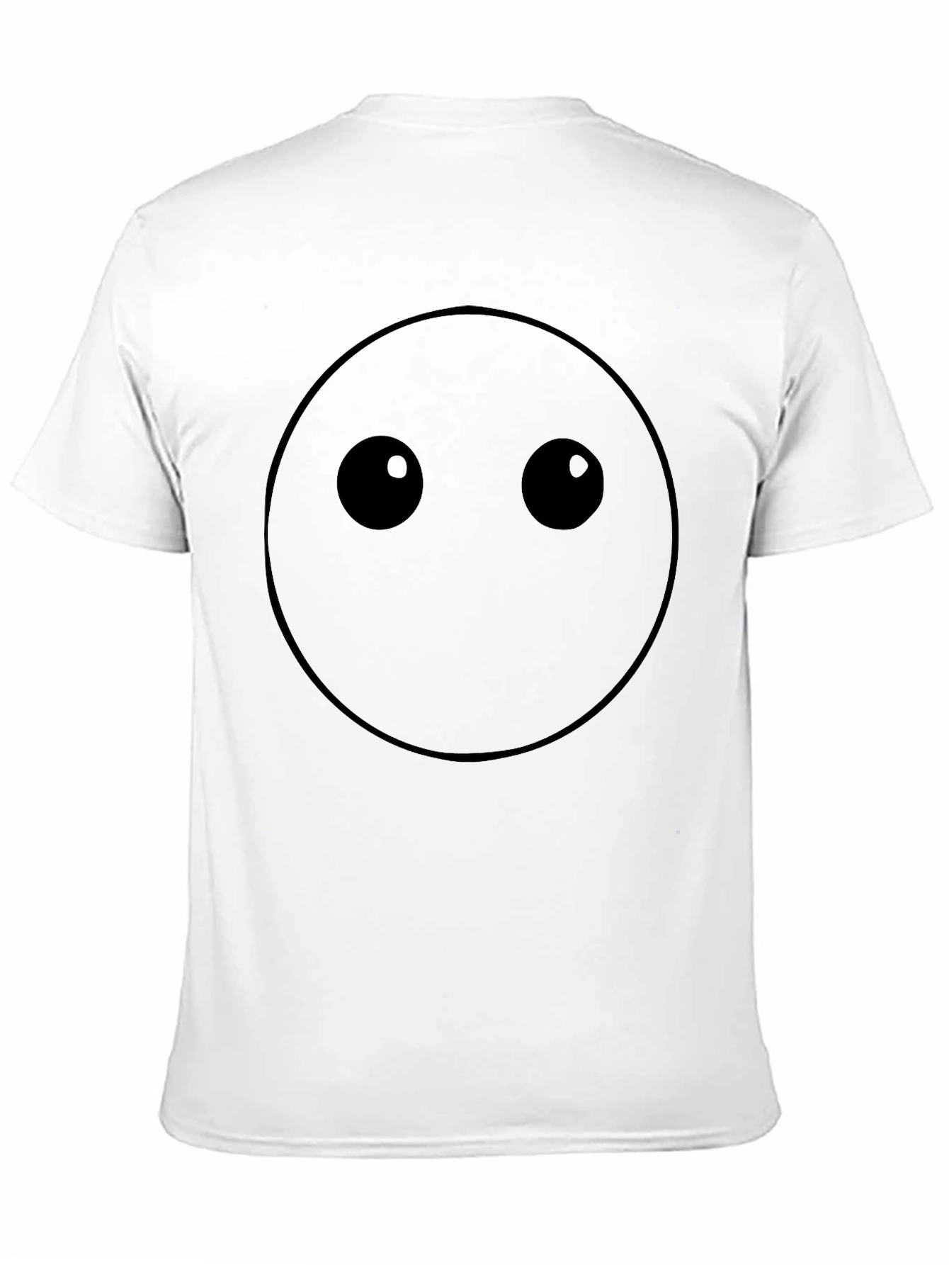 Minimalist Emoji Face Black T-Shirt