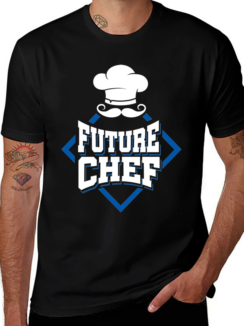 Future Chef T-Shirt - Black Cotton Blend Design