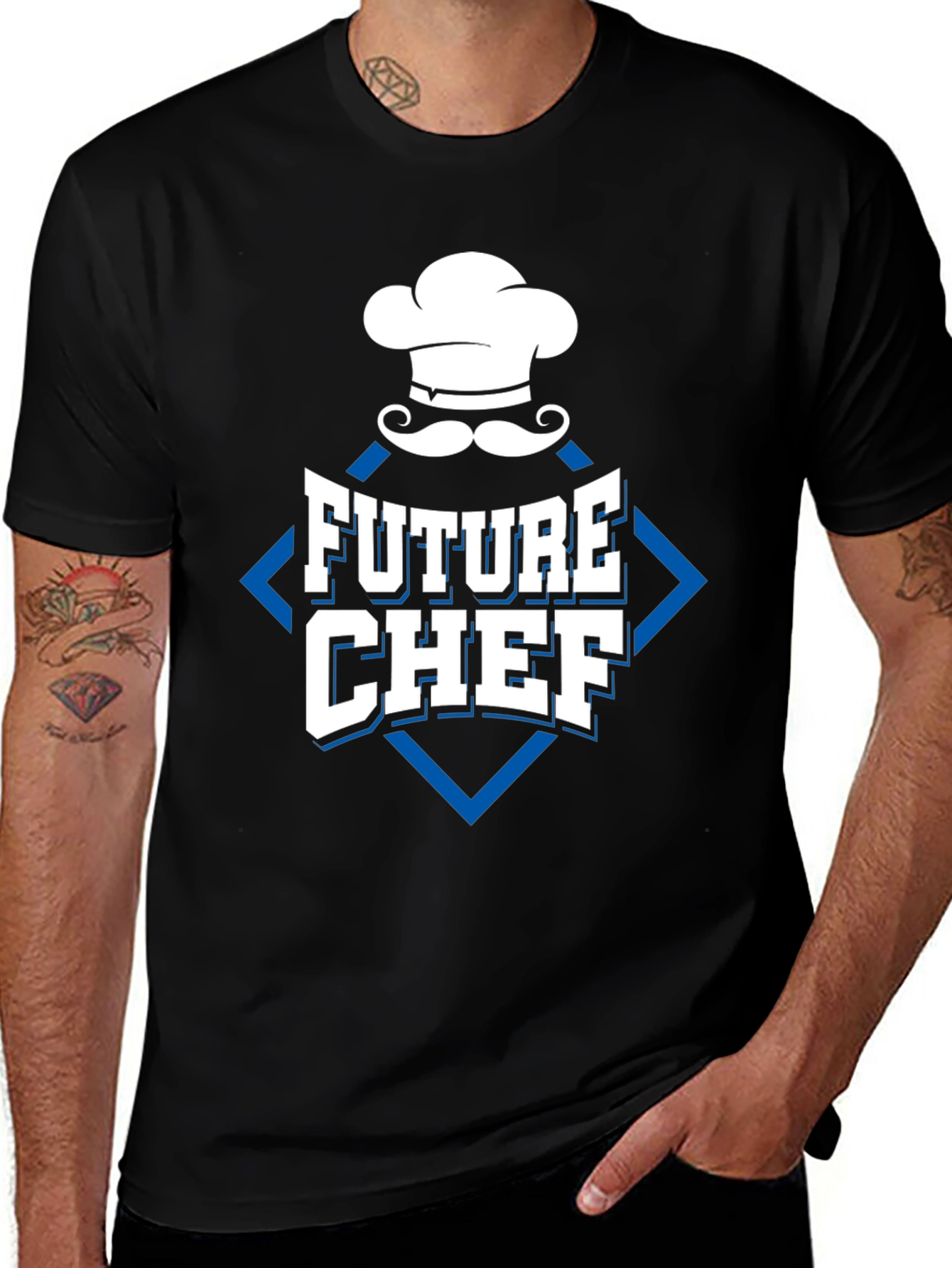 Future Chef T-Shirt - Black Cotton Blend Design