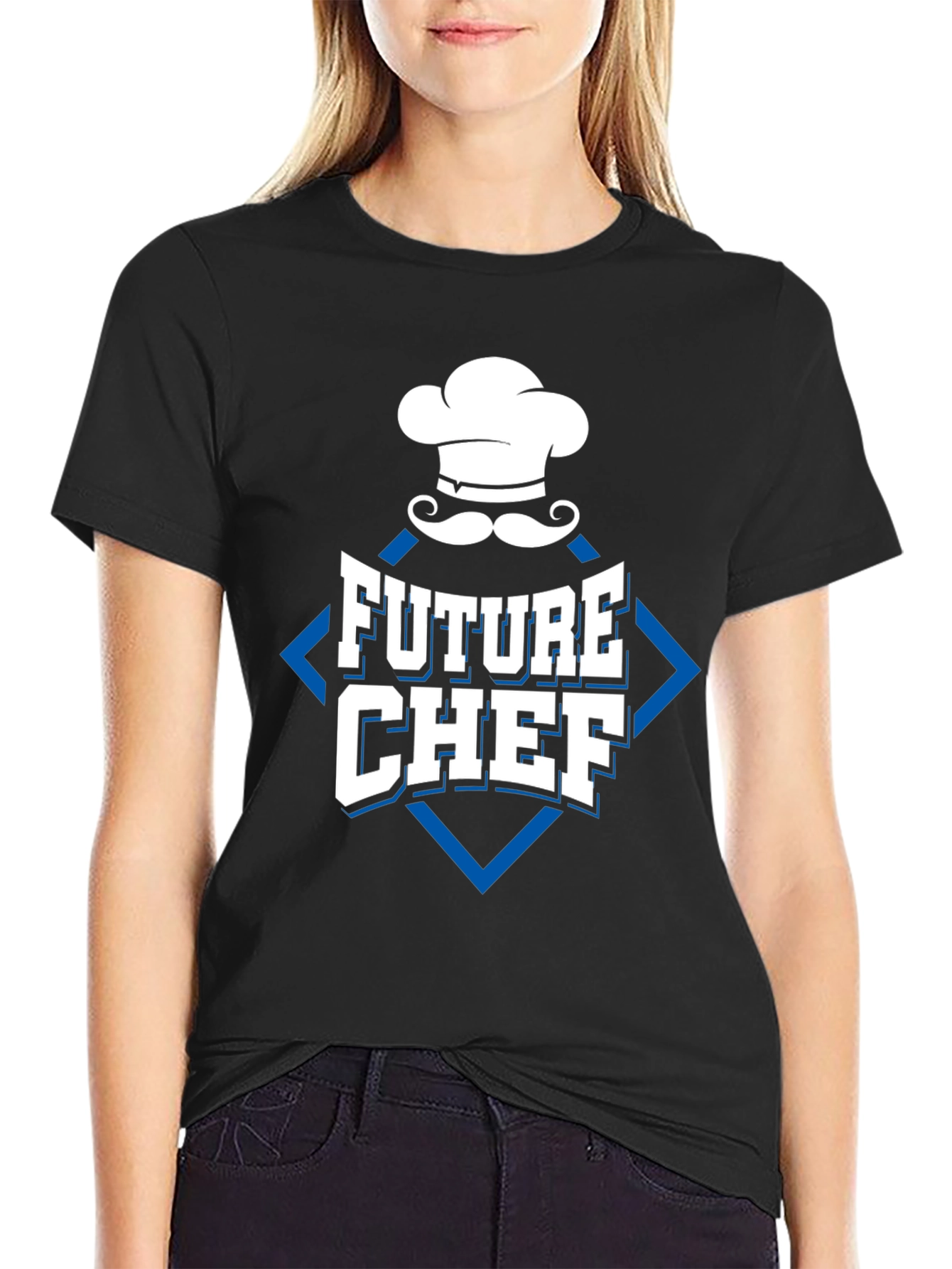 Future Chef T-Shirt - Black Cotton Blend Design