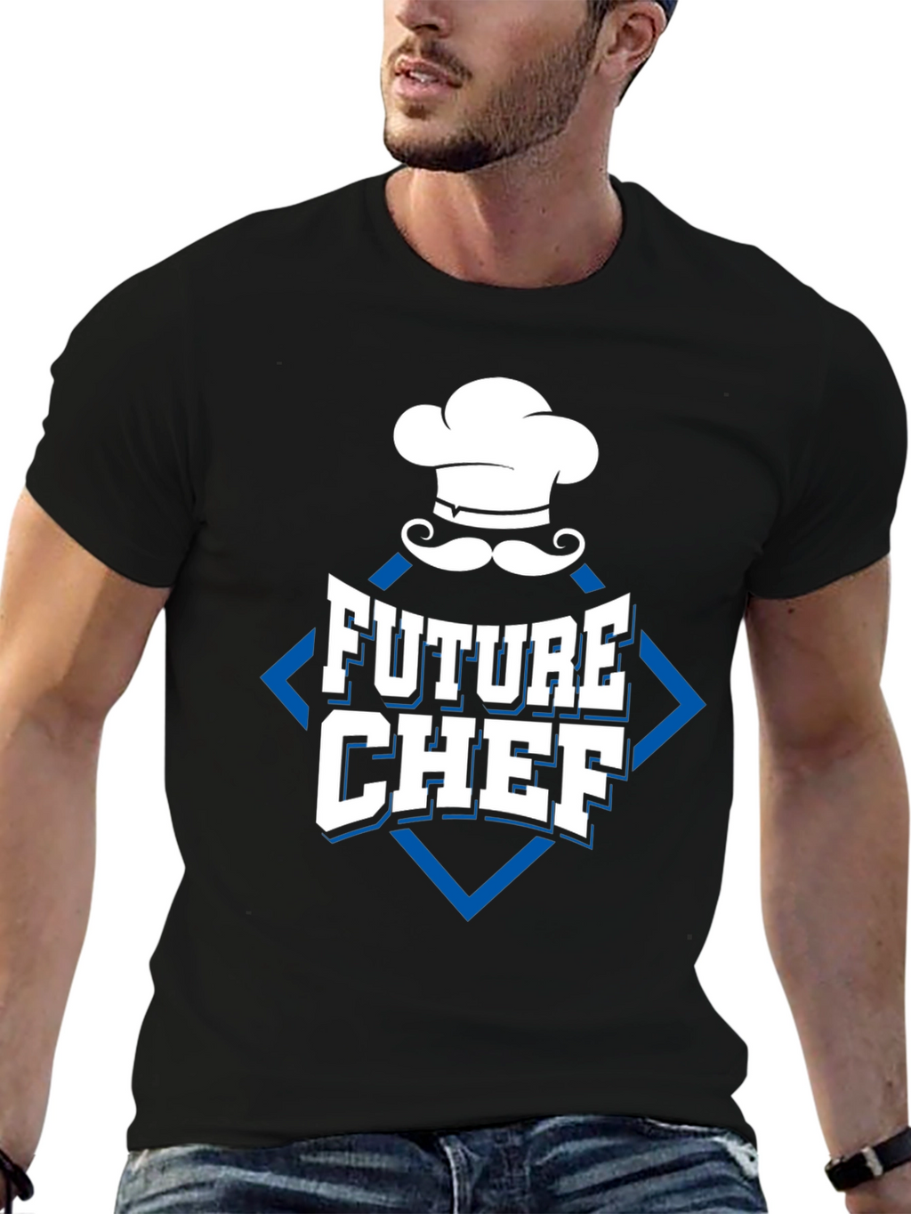 Future Chef T-Shirt - Black Cotton Blend Design