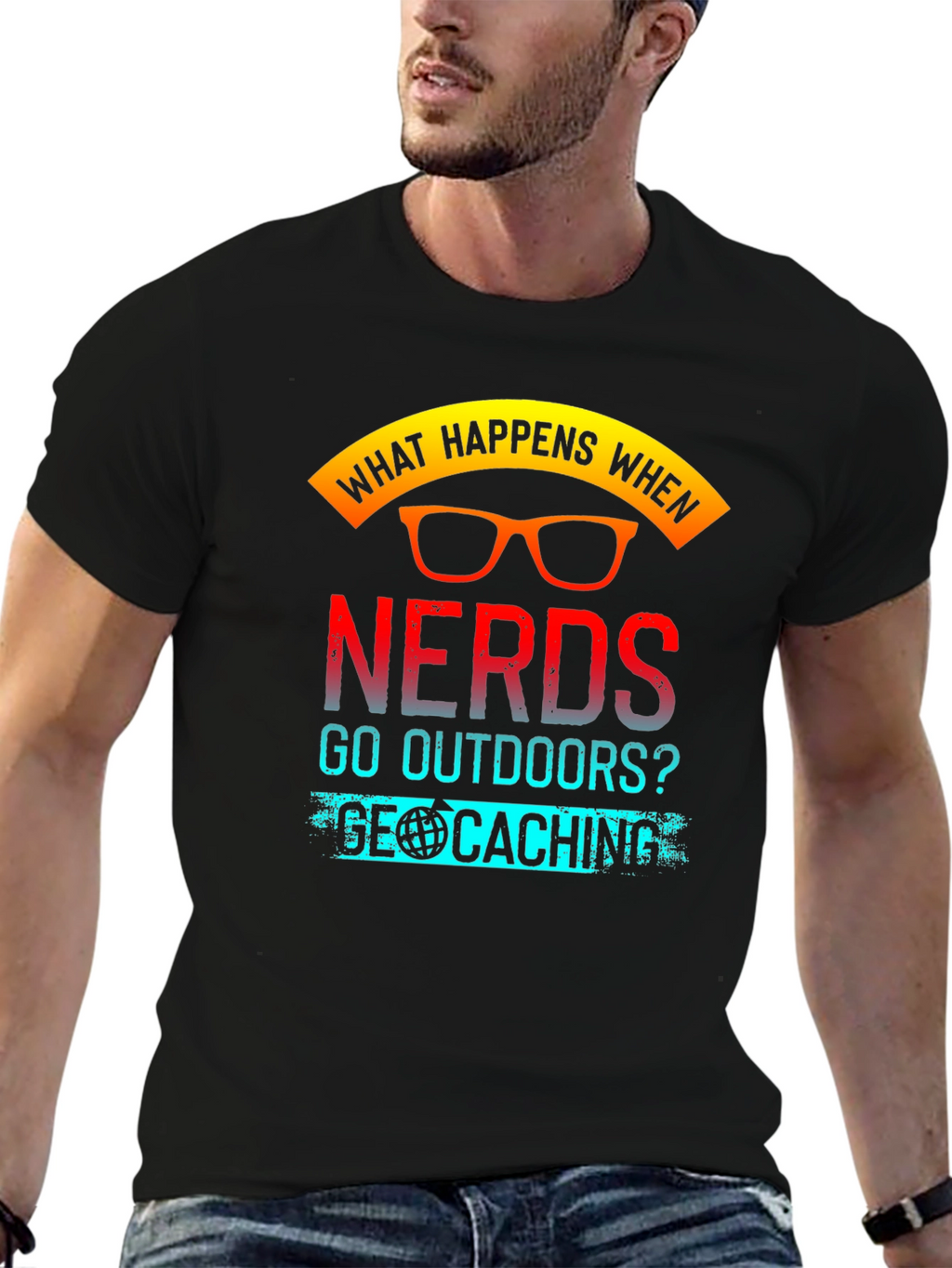 Nerds Geocaching Graphic T-Shirt