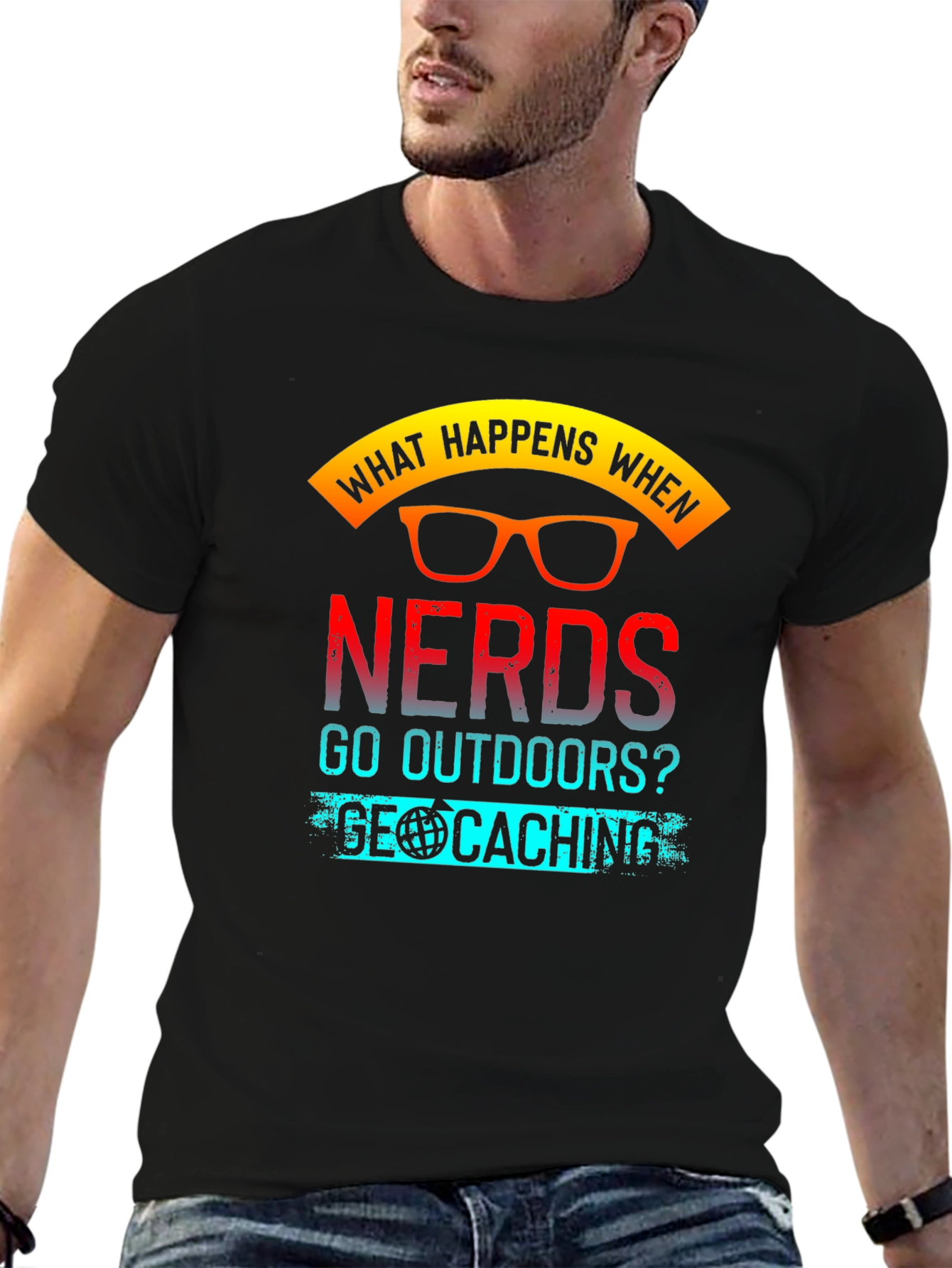 Nerds Geocaching Graphic T-Shirt