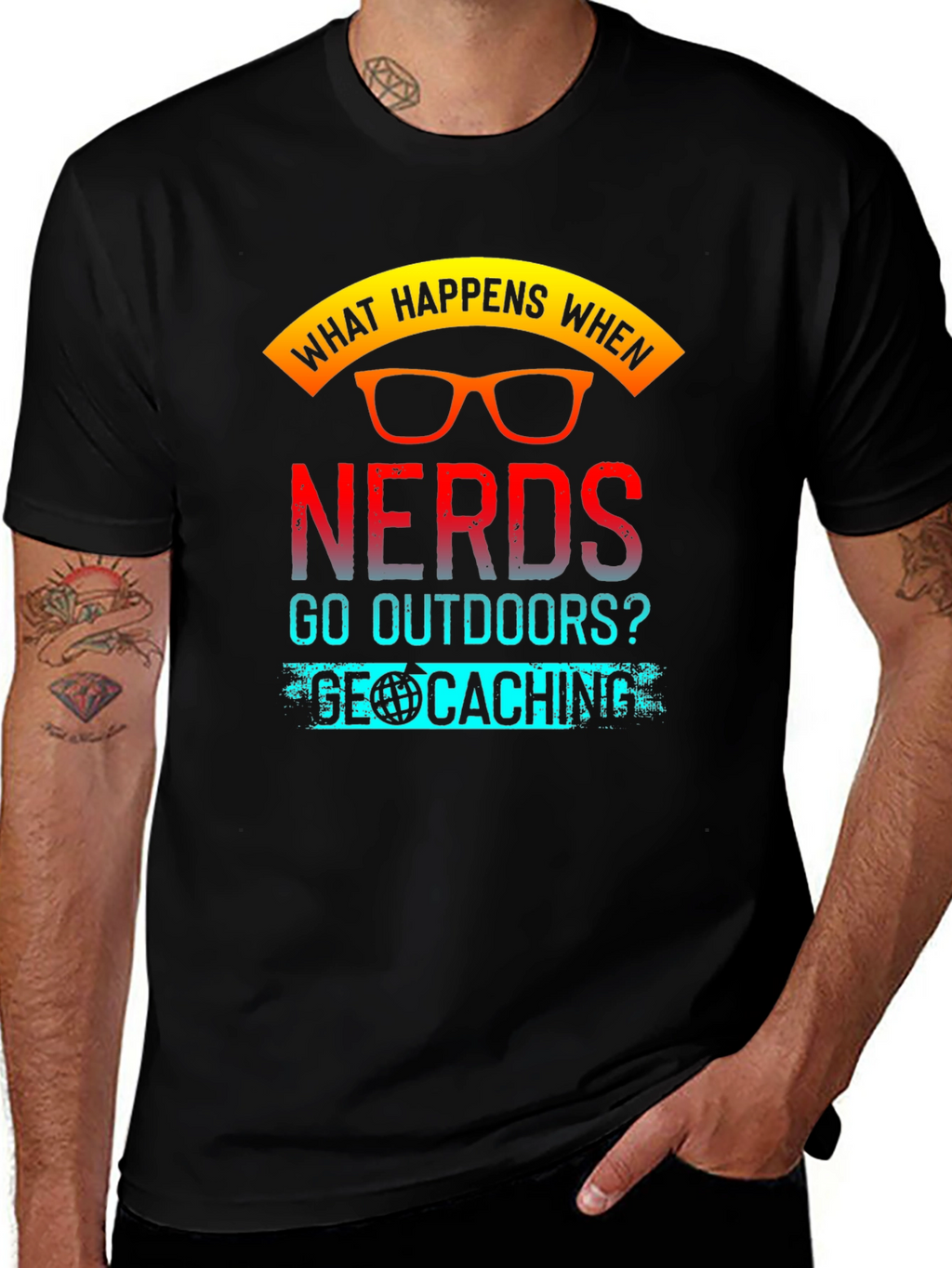 Nerds Geocaching Graphic T-Shirt
