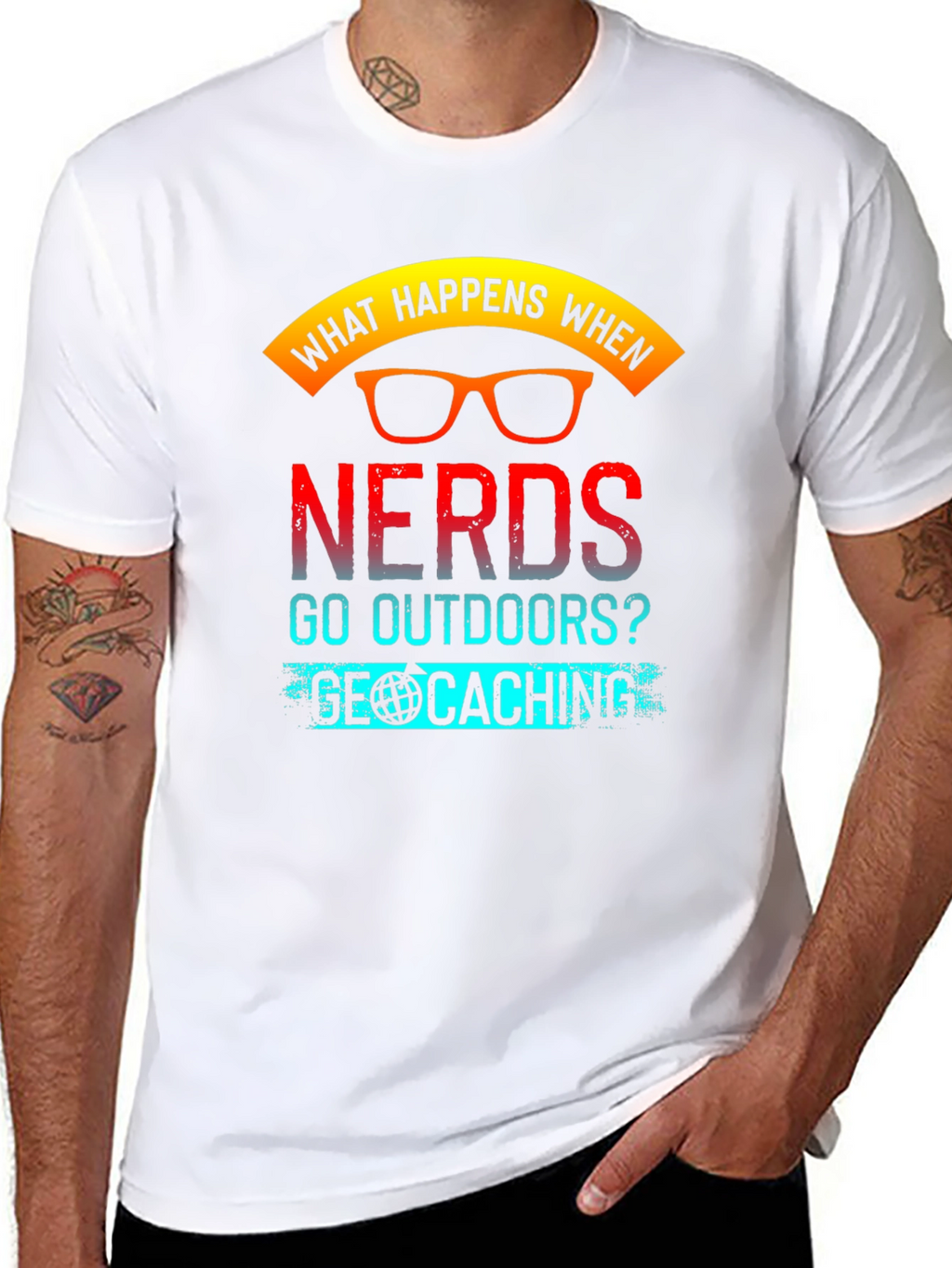 Nerds Geocaching Graphic T-Shirt