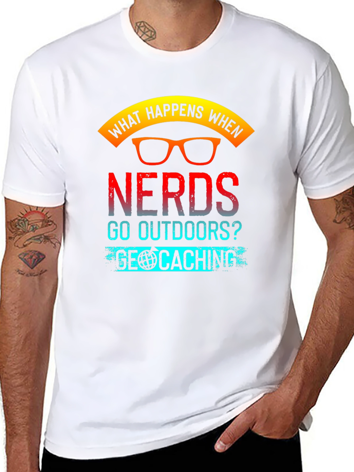 Nerds Geocaching Graphic T-Shirt