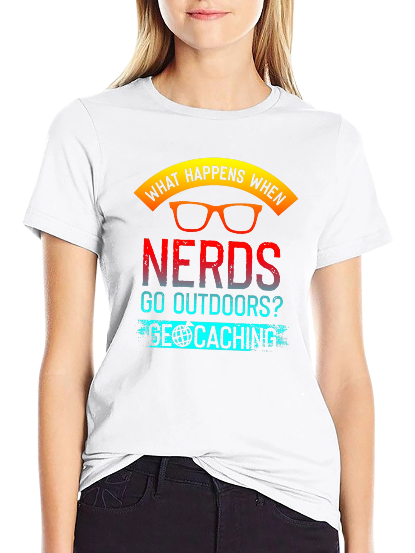Nerds Geocaching Graphic T-Shirt
