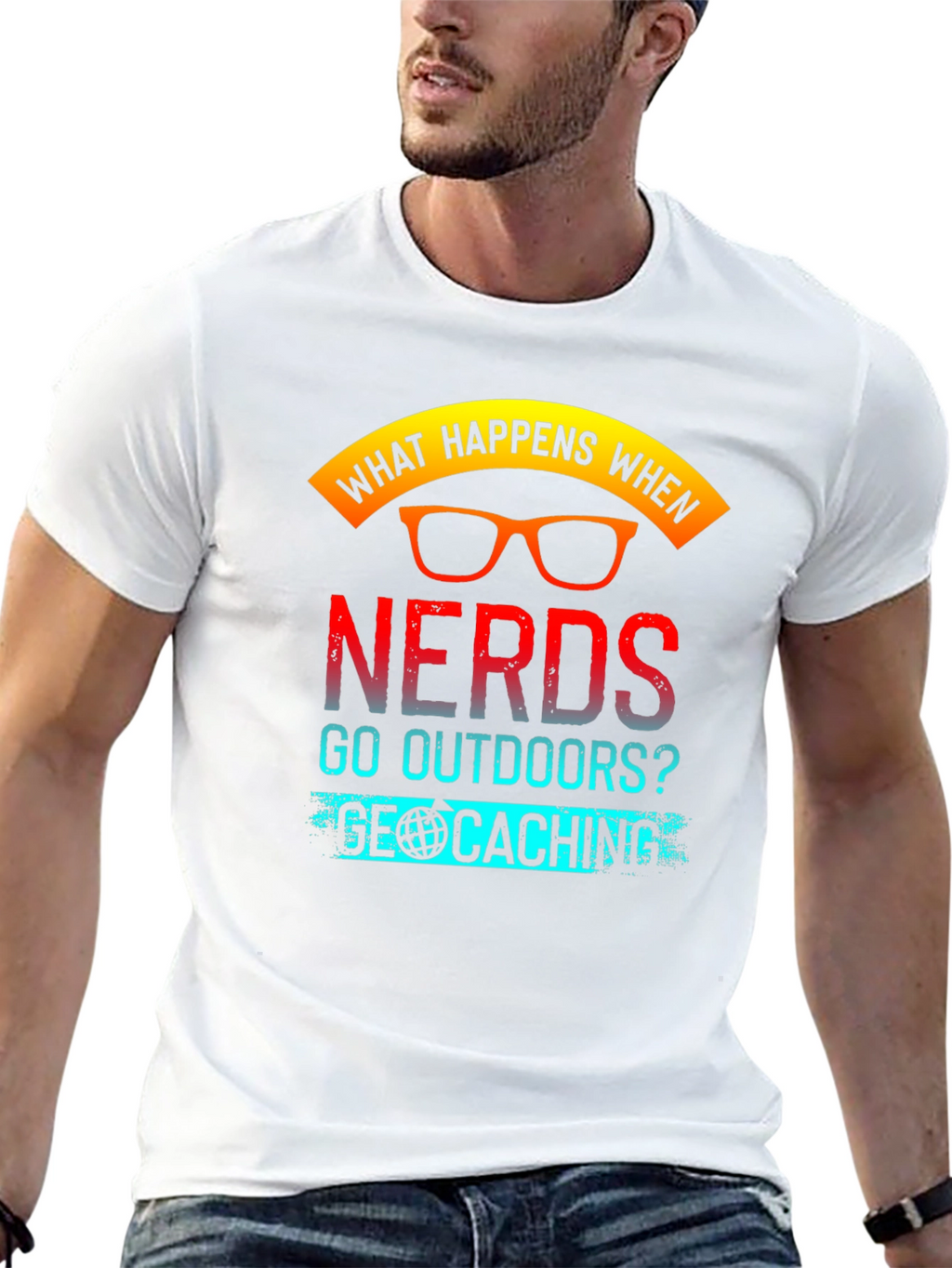 Nerds Geocaching Graphic T-Shirt