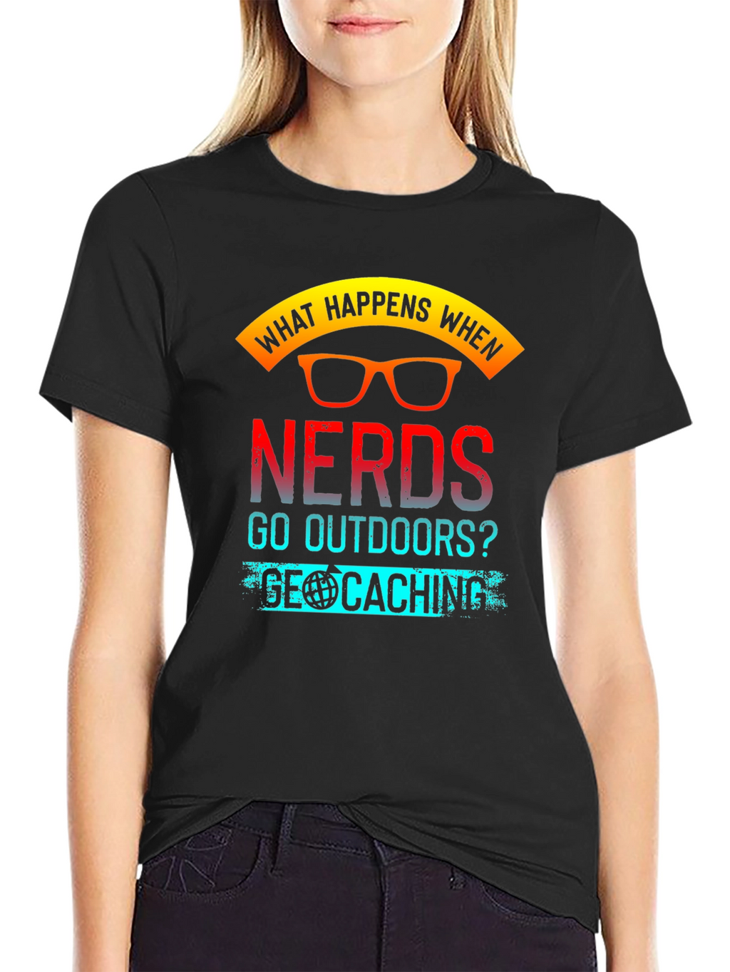Nerds Geocaching Graphic T-Shirt