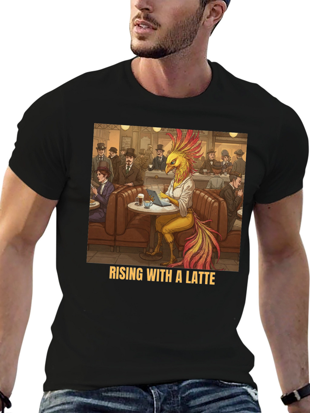 Rising with a Latte T-Shirt
