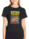 Cupcake Thief Funny Graphic T-Shirt
