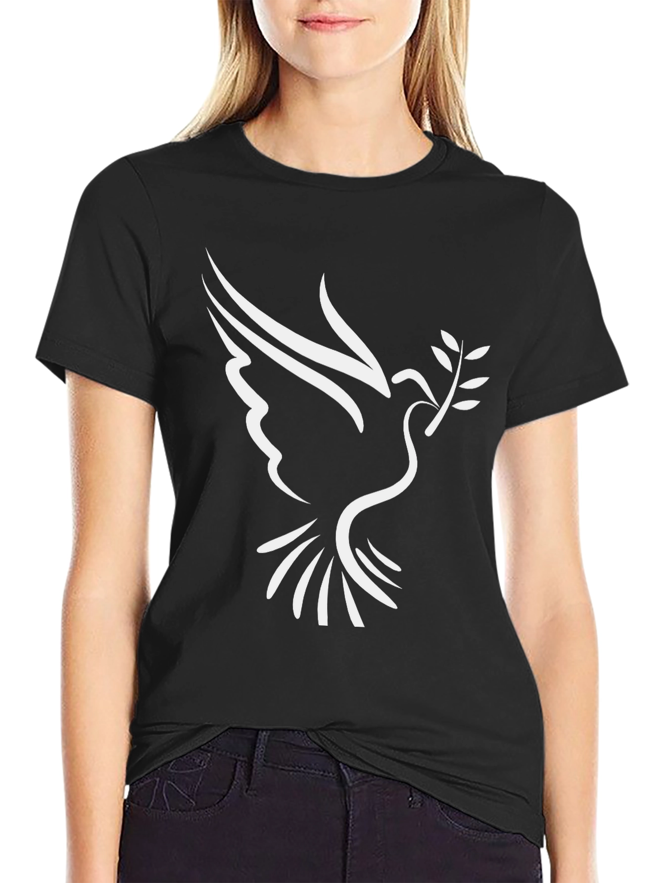 Dove Peace T-Shirt - Black