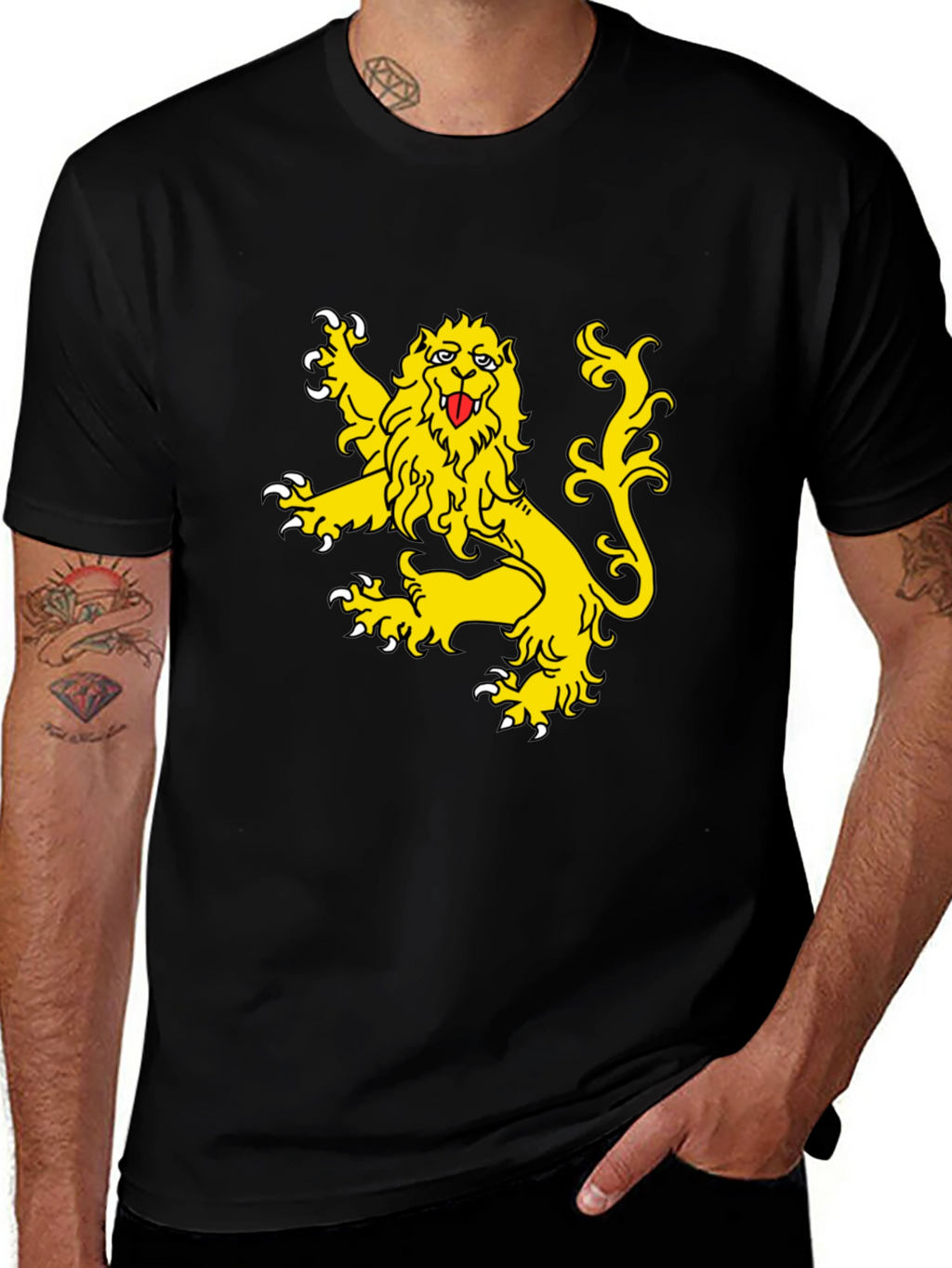 Lion Crest Black T-Shirt