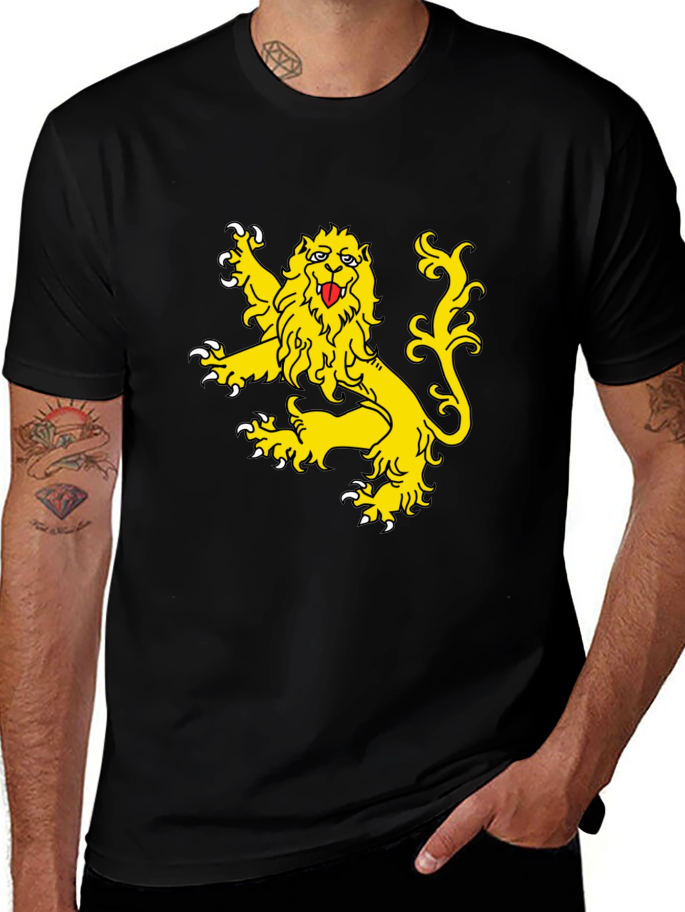 Lion Crest Black T-Shirt