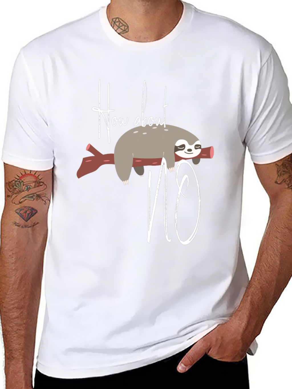 Funny Sloth Graphic Tee - How About No