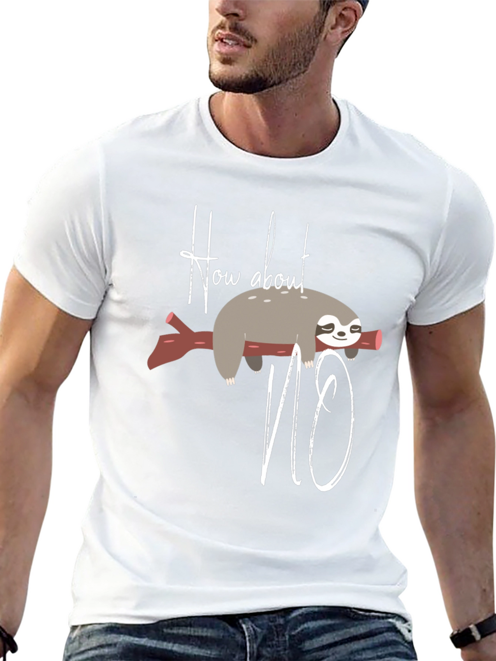 Funny Sloth Graphic Tee - How About No