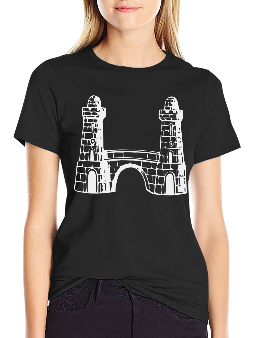 Bridge Print Black T-Shirt