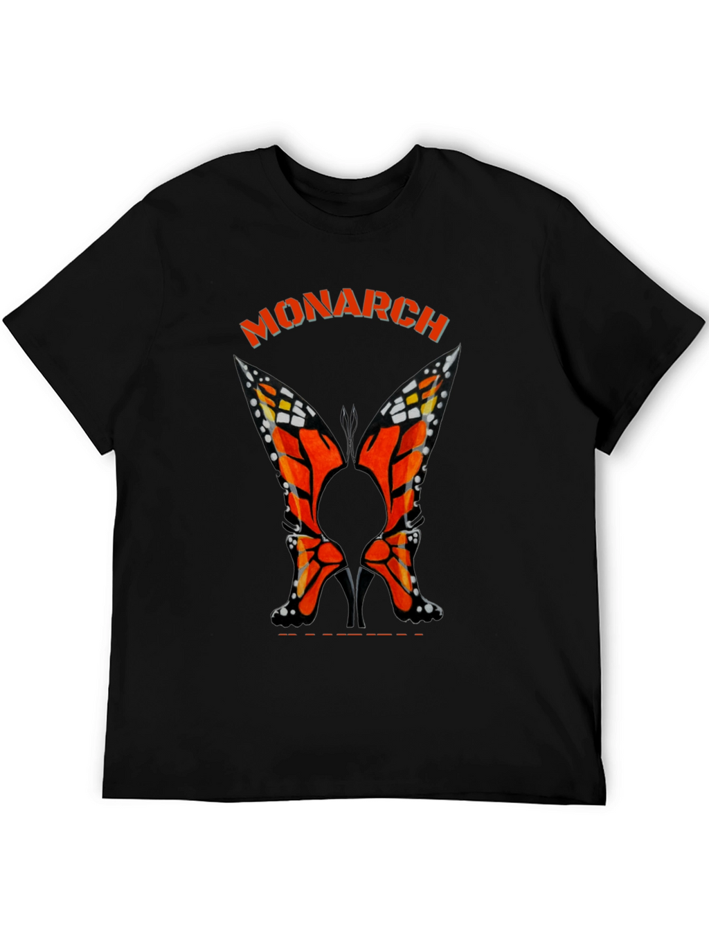 Monarch Butterfly Heels Black T-Shirt