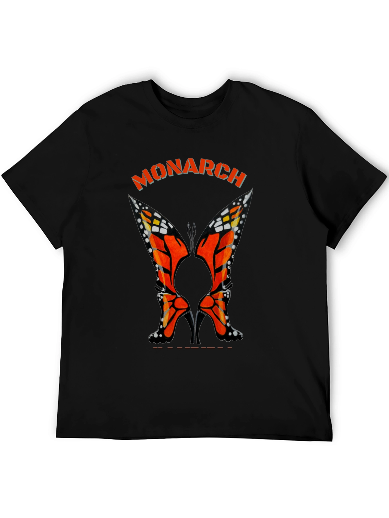 Monarch Butterfly Heels Black T-Shirt